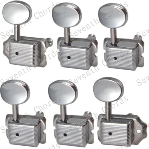 6PCS/set 6R Chrome Silver vintage Tuner Electric guitar strings button Tuning Pegs Keys Machine Heads Guitar accessories Parts