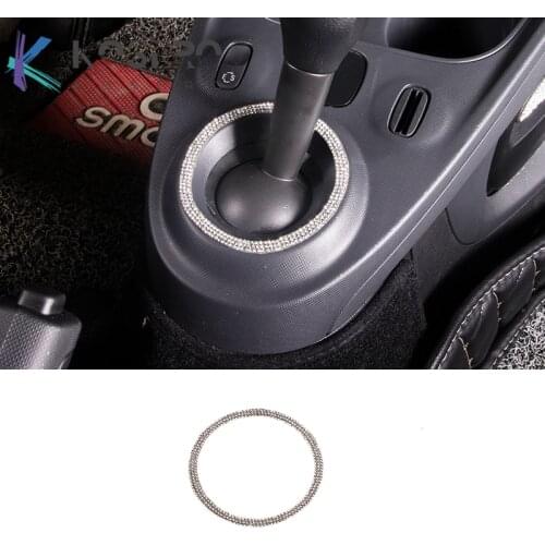 Car modification accessories Gear decoration For Mercedes New Smart fortwo forfour 453 shift lever ring car styling sticker