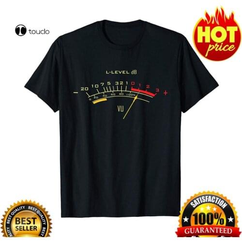 Vu Meter T Shirt Sound Engineer Analog Tshirt Funny Black Vintage Gift Men Women