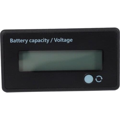 12V 24V 36V 48V Battery Meter, Battery Capacity Voltage Indicator, Lead-Acid & Lithium Ion Battery Charge Discharge Monitor, for