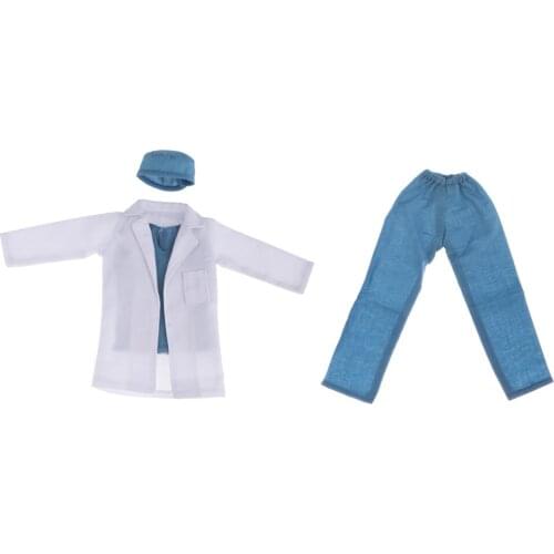 1/6 Fashion Doll Fabric Accessories Doctor Outfits Clothes for Male
