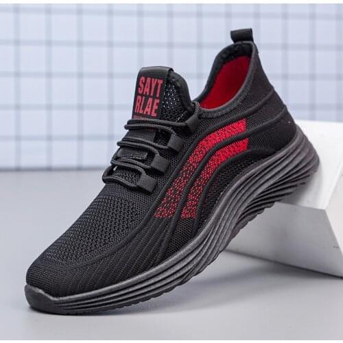 Men Sneakers Fashion Breathable Lace Up Mesh Shoes Comfortable Vulcanize Shoes Light Sneakers for Men Tenis Zapatillas Hombre