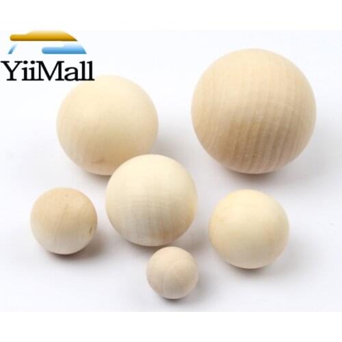 10-50mm DIY Natural Wood Round Beads Ball No Hole Wooden Beads For Jewelry Making Handmade Accessories Eco-Friendl Lead-Free