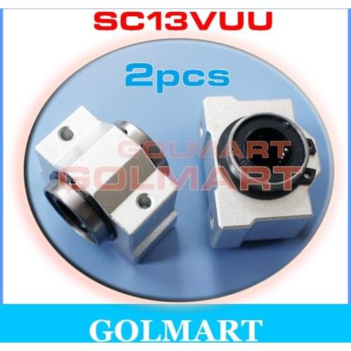 2pcs SC13VUU SCV13UU SC13V 13mm linear bearing block housing with LM13UU Linearlager inside for 13mm shaft rail
