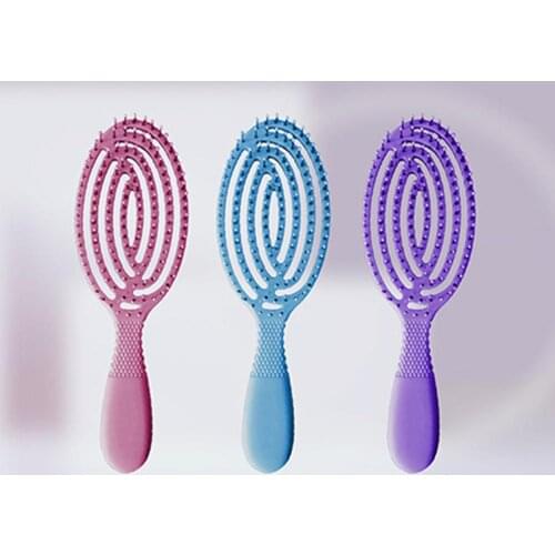 Hollow Out Massage Hairbrush Hair Detangling Smoothing Comb Hairdressing Tool