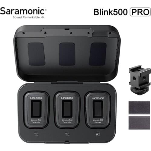 Saramonic Blink 500 Blink500 Pro B1 B2 Lavalier Microphone Wireless Dual Channel Studio Condenser Interview Mic for DSLR, Phone