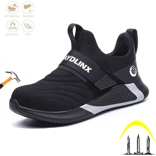 Fashion Mens Safety Work Shoes Indestructible Steel Toe Caps Non-slip Boots Anti-smashing Lightweight Breathable Outdoor Shoes