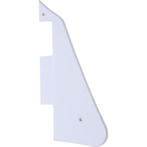 Musiclily Electric Guitar Pickguard for Gibson Les Paul Modern Style, 1Ply White