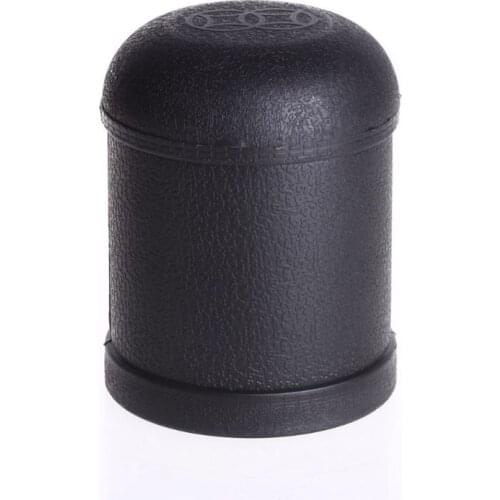 Black PVC Dice Cup Board Game KTV Pub Casino Party Game Dice Box with 5 Dices