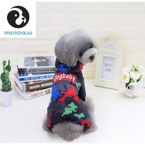 Одежда для собак Dog Windproof Coat Pet Hoodies Jacket Winter Warm Thicken Clothing For Dogs Costume Jumpsuit