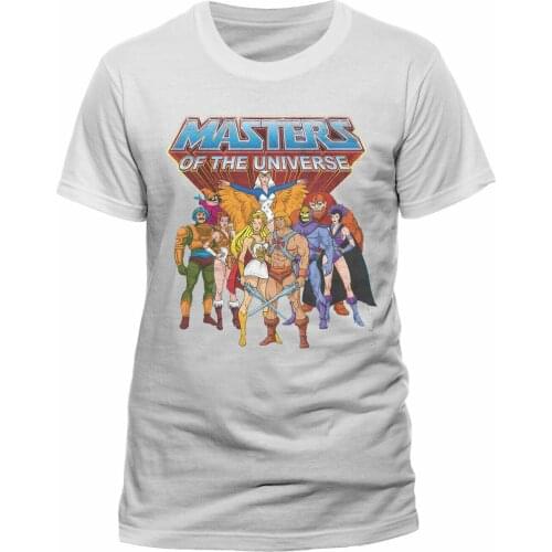 OFFICIAL HE-MAN and the MASTERS OF THE UNIVERSE GROUP DISTRESSED PRINT T-SHIRT