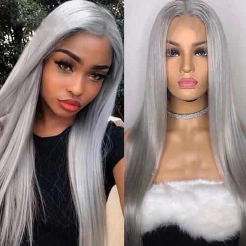 Brazilian Grey Blonde Transparent 13x4 Lace Front Human Hair Wigs with Natural Hairline Pre Plucked 200Density Glueless Remy