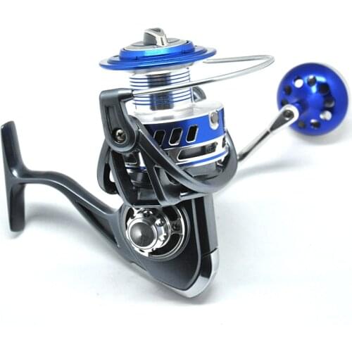 Fishing Reals Aluminum Body Spinning Reel High Speed G-Ratio 4.7:1 5.5:1 Fishing Reels with Line Copper rod rack drive Fish Tool