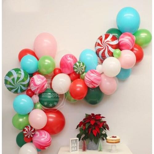 10pcs/lot colorful candy foil balloons 18 inch round lollipop balls wedding Valentines Day birthday party decoration kids globo