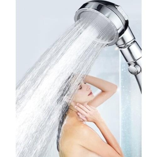 Bathroom High Pressure Shower With Switch On/off Button 3 Function Shower Head Set Bath Head Water Saving Shower And Hose
