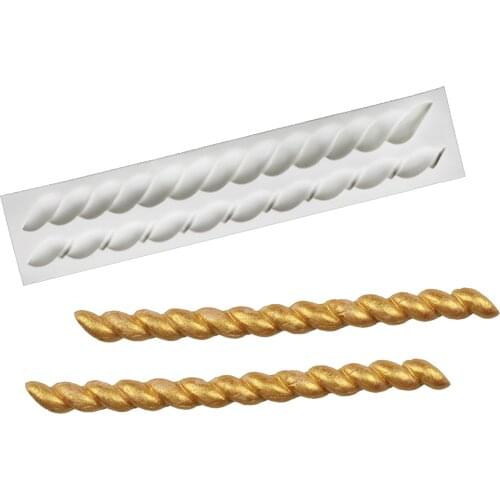 Rope Silicone Molds For Baking Sugarcraft Cake Moulds Chocolate Fondant Christmas Lace Mould Cake Decorating Tools M733