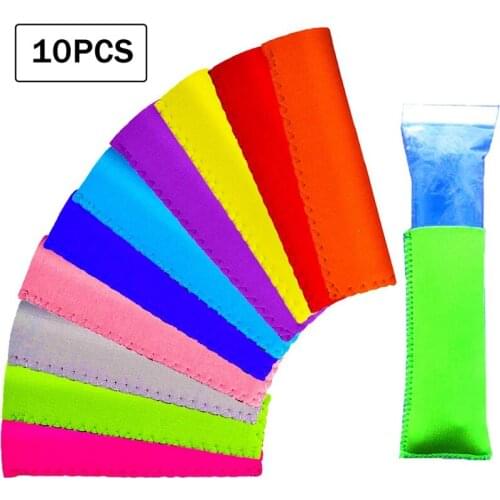 10pcs Ice Popsicle Molds Bags Disposable Candy Tube Zip-Lock Pouch Freeze Pops Freezer Popsicle Molds