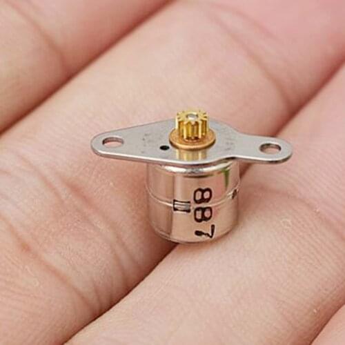 10Pcs Mini 8mm Stepper Motor Micro Two-phase Four-wire Stepping Motor Small Shaft Diameter 0.8mm with Metal Gear Diy Accessories