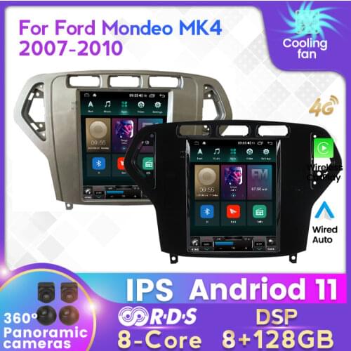 7862C Silve frame Tesla style For Ford Mondeo4 2006 2007 2008 2009 2010 Android Car Radio Multimedia Video Player Navigation GPS