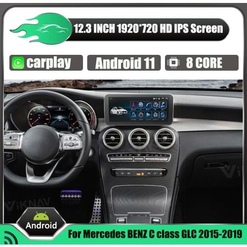 12.3 inch Android 11 car radio for Mercedes benz C class GLC 2015-2019 car 256G GPS navigation stereo dvd multimedia player