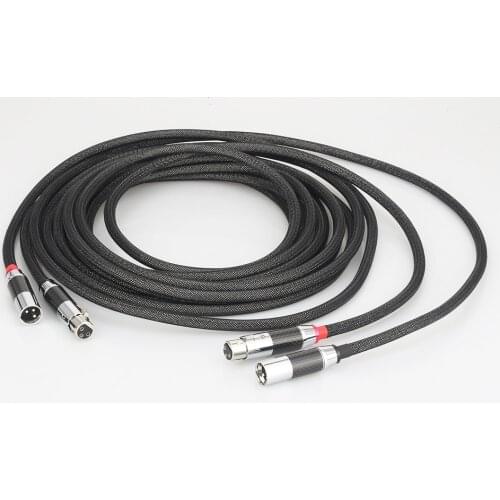 AX800 Audiocrast Pair 100% Pure Solid Silver XLR Analog Audio Interconnect Cable Stereo Balanced XLR Cable HIFI