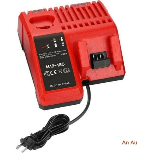 M12 & M18 Rapid Replacement Charger M12-18Fc 12V&18V Xc Lithium Ion Charger For Milwaukee Xc Battery 10.8V 12V 14.4V 18V M12 M18