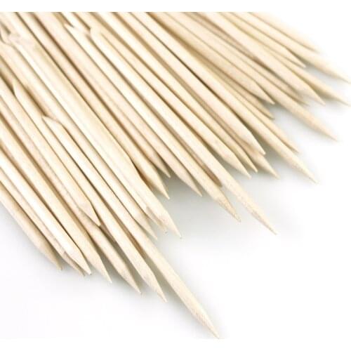 100 /50/10Pcs/Bag Wooden Cuticle Pusher Orange For Manicure Pedicure Remove Nail Art Tools Set