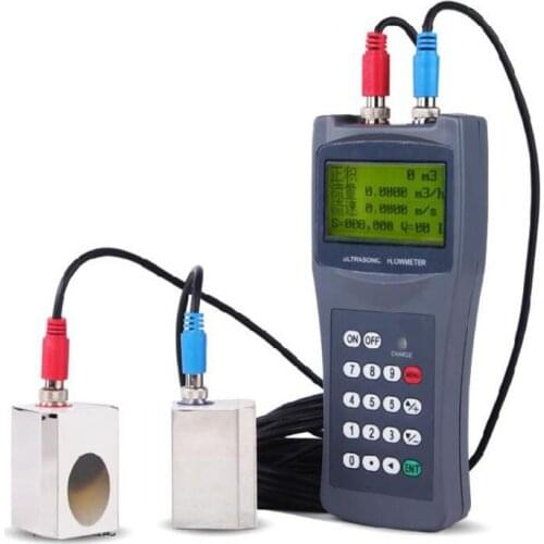 Dn15-6000mm clamp on ultrasonic flowmeter with sensor ( -30C - +160C )