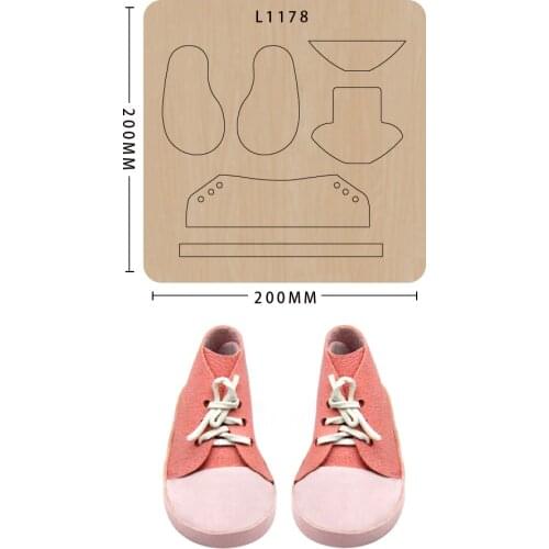 Scrapbook knife mold new wood die-cutting Hand-made cut molds Shoes metal Baby shoes cutting mold Suitable for big shot machines
