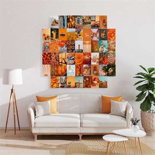 50Pcs Nordic Style Photos Postcard Wall Paper Characters Landscape Series Picture for Wall Collage Set Home Decorative Art Decor