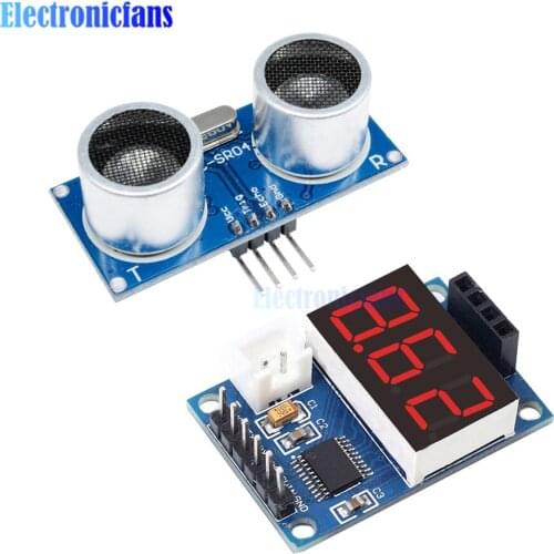 HC-SR04 Ultrasonic Sensor Distance Measuring Transducer Module LED Digital Display Ultrasonic Control Board Module for Arduino
