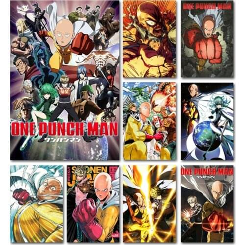 One Punch Man Home Decor Prints Janpese Anime Canvas Painting Posters Wall Art Modular Pictures Home Bedroom Decoration Cudrosr