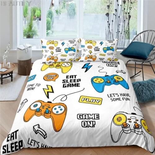 Bedding Set Yongth Gamepad Cartoons Queen King Size Duvet Cover Creative Comforter Bed Cover Set housse de couette Bedclothes