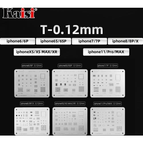 High quality IC Chip BGA Reballing Stencil Kits Set Solder Template for iPhone 11 pro Max XS XR X 8 7 6S 6 Plus