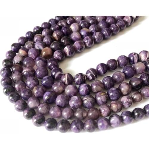Natural Charoite Beads 6mm 7mm 8mm round Semi-precious Gem stone beads,for jewelry accessories.One 15.5" full strand