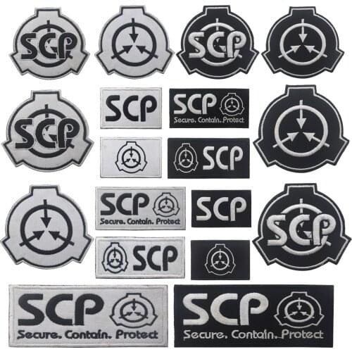 Embroidery HOOK&LOOP SCP letter tactics patch army cartoon patches for bag hat badges applique patches for clothing CA-2550