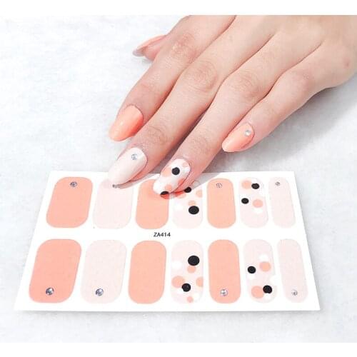 Fashion Full Cover Nail Polish Wraps Adhesive Nail Stickers Nail Art Decorations Manicure Tools Environmental for Pregnant Woman