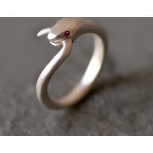 Fashoin Jewelry Red Zircon Snake Women Rings Party Ring Set