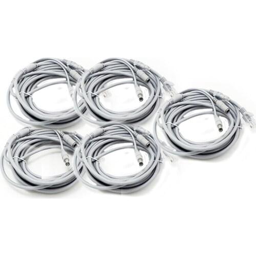 NC-5M Two-in-One Cable RJ45 + DC Power CAT5/CAT-5e CCTV Network Cable Lan Cable For IP camera / NVR System