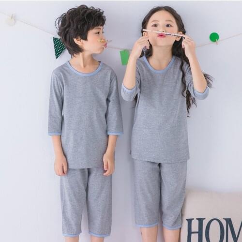 Summer Childrens Clothing Sets Boys Grils Pajamas Short Sleeved T-shirt Shorts Kids Nightwear Baby Girl Pyjamas Cotton Clothes