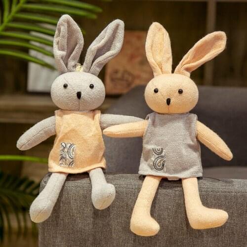Cute rabbit plush knit doll quality animal toys for girl birthday gift Princess Room Decoration Ornaments