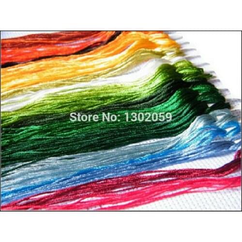Factory Sale 447 pieces Embroidery Cross Stitch Silk Thread Floss Similar DMC---A full Set Or Choose Any Colors And Quantity