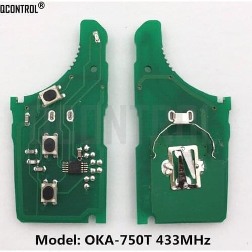 QCONTROL Car Remote Key Electronic Circuit Board for KIA OKA-750T Vehicle Keyless Entry 433MHz Transmitter ASSY 433-EU-TP