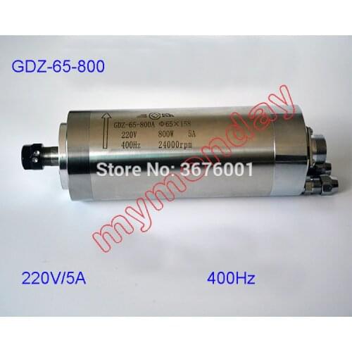 Water Cooling Spindle GDZ-65-800A 0.8Kw CNC 800W Spindle Motor Dia.65mm ER11 220V 5A