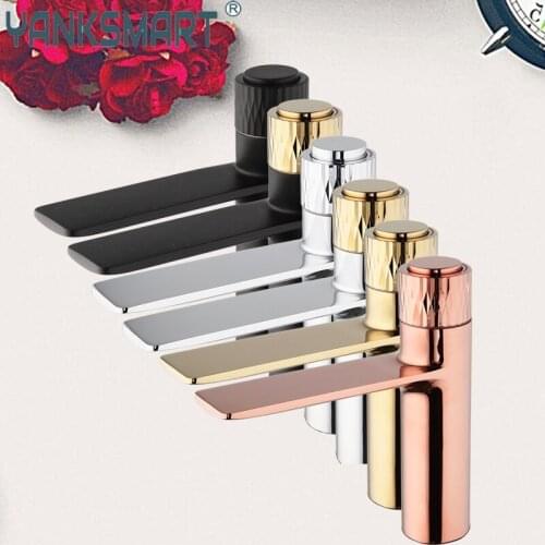 Bathroom luxury press handle basin faucet multi color deck mounted water tap brass sink sprayer mixer toilet faucets