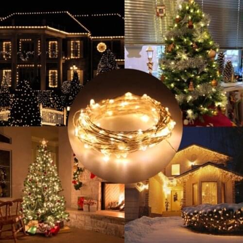 Led Strip light DC5V AA Battery CR2032 USB Powered 10m String Lights Holiday Ligting Christmas New Year Party Wedding Decora