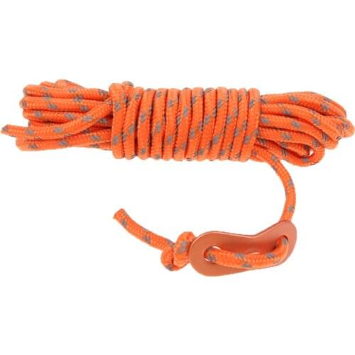 4mm Reflective Canopy Tent Rope Outdoor Windproof Camping Cord with Buckle