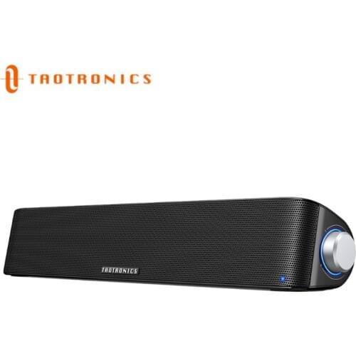 TaoTronics 3D Surround Soundbar Bluetooth 5.0 Wired PC Computer Speaker High Sound Quality Stereo Sound Bar TT-SK028