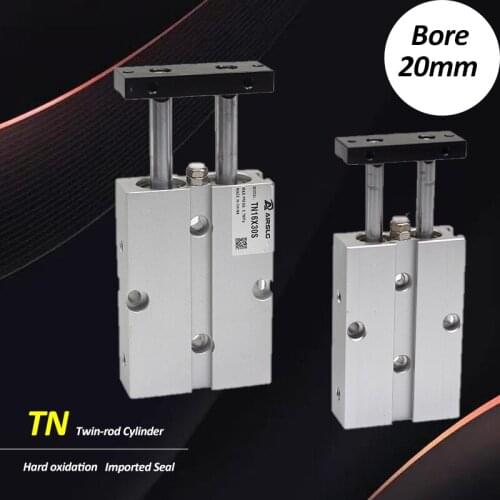 TN bore 20mm airtac type pneumatic cylinder double rod twin spindle air cylinder Stroke 10-200mm TN20X10S TDA20X30S
