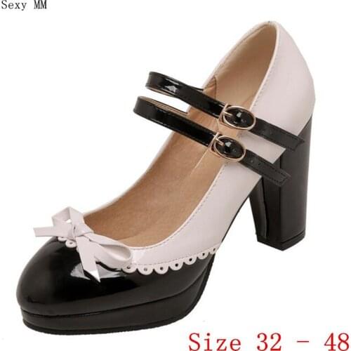 High Heels Ladies High Heel Shoes Women Platforms Pumps Woman Party Wedding Shoes Kitten Heels Plus Size 32 - 48